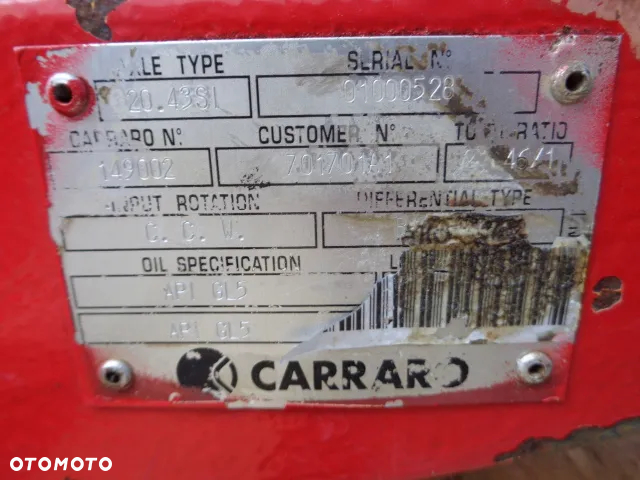 Most Carraro 20.43SI obudowa zwrotnica półoś piasta układ planetarny McCormick XTX215 Case MX - 5