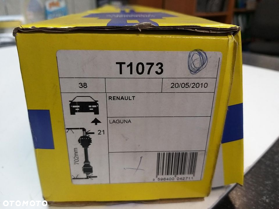 PÓŁOŚ LEWA  przód  702mm dla pojazdów bez ABS  RENAULT LAGUNA I 1.8/2.0 11.93-03.01 - 2