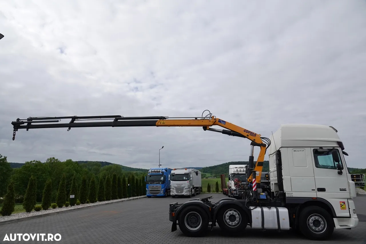 DAF XF 105.510 / TRACTOR IMPINGAT / + HDS COPMA 160.5 / EXTENSIUNE - 13 M / CAPACITATE DE RIDICAT - 7.040 KG / IMPORTAT - 5