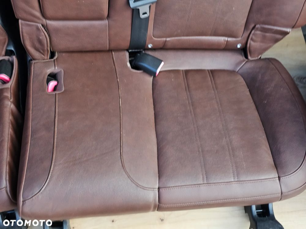 FOTELE PRZEDNIE FOTELE TYLNE  BOCZKI DRZWI SKÓRZANE RUDE BRĄZOWE OPEL ANTARA EUROPA PODGRZEWANE - 12