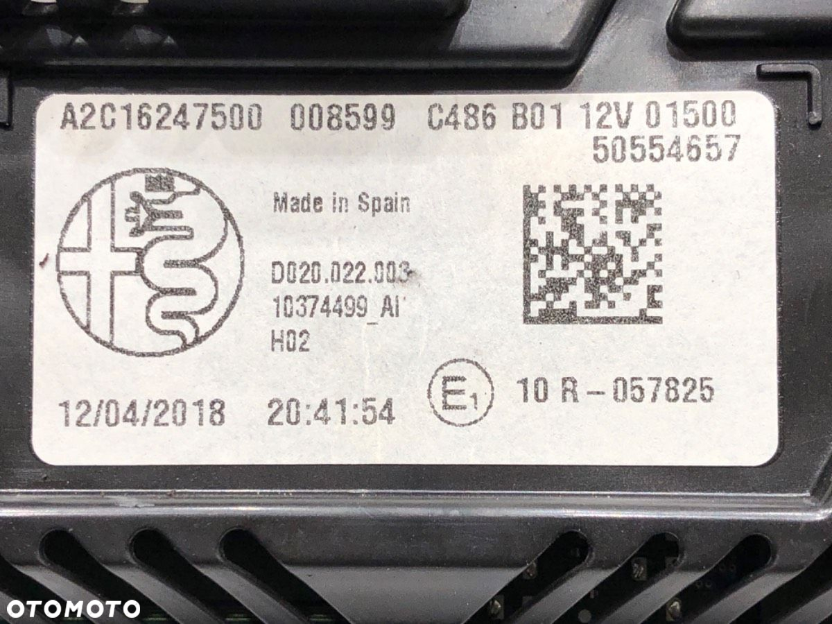 LICZNIK - 939.00 PLN - ALFA ROMEO STELVIO (949_) 2016 - 2022 2.0 (949AXA2A) 206 kW [280 KM] benzyna - 5