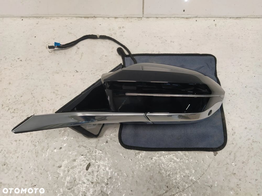 BMW 7 G70 M-POWER LUSTERKO ZEWNĘTRZNE LEWE ASFERYCZNE ASYSTENT KAMERA 9+6+1 PIN KOMPLETNE UK ORYGINAŁ - 12