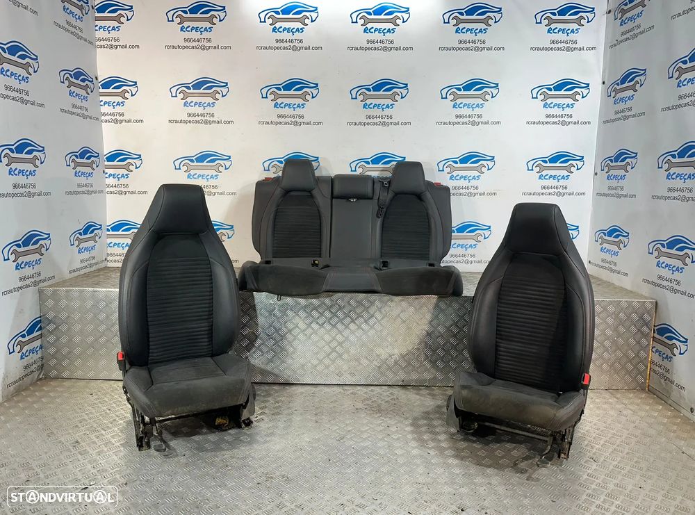 .Conjunto Bancos Pele Alcantra Frente Frontais Tras Traseiros Originais AMG Mercedes-Benz Classe A W176 2013–2018 - 3
