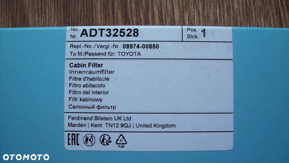 Nowy filtr powietrza i kabinowy do Toyota Avensis T25 II, Corolla IX, Verso - 9