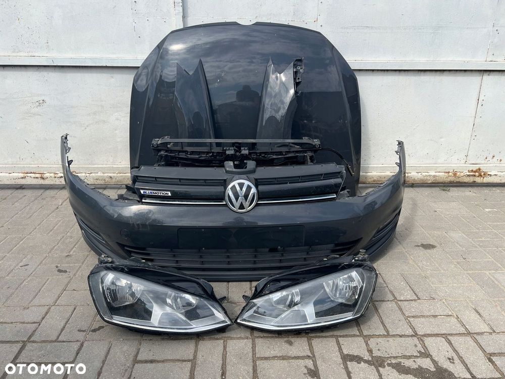 VW GOLF VII PRZÓD ZDERZAK MASKA BŁOTNIKI PAS LAMPY
