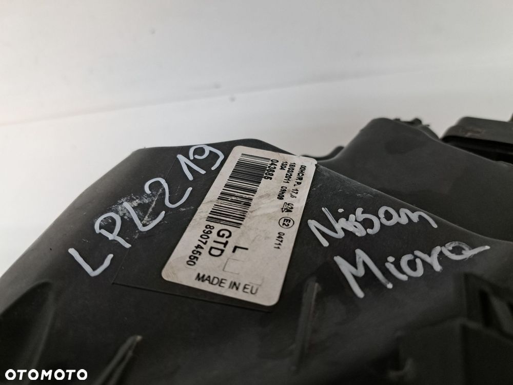NISSAN MICRA 89074550 LAMPA PRZÓD PRZEDNIA LEWA  EUROPA - 2