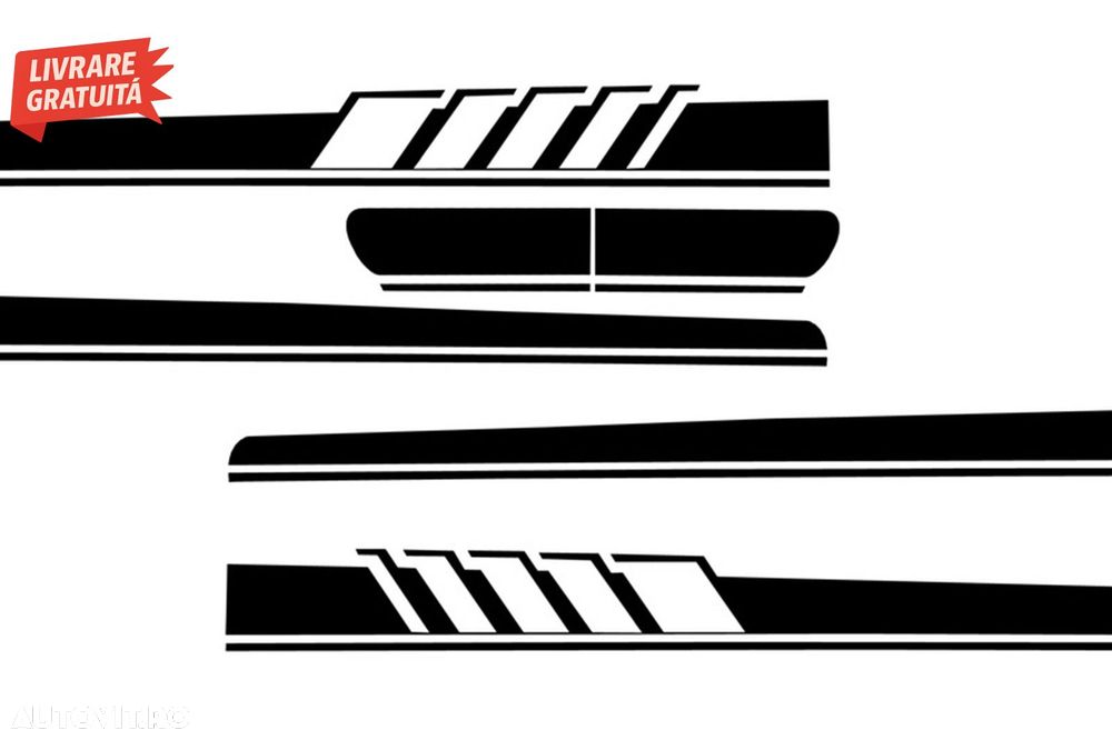 Set Stickere Capota/Plafon/Portbagaj si Laterale Negru Mat Mercedes C205 Coupe A20- livrare gratuita - 8