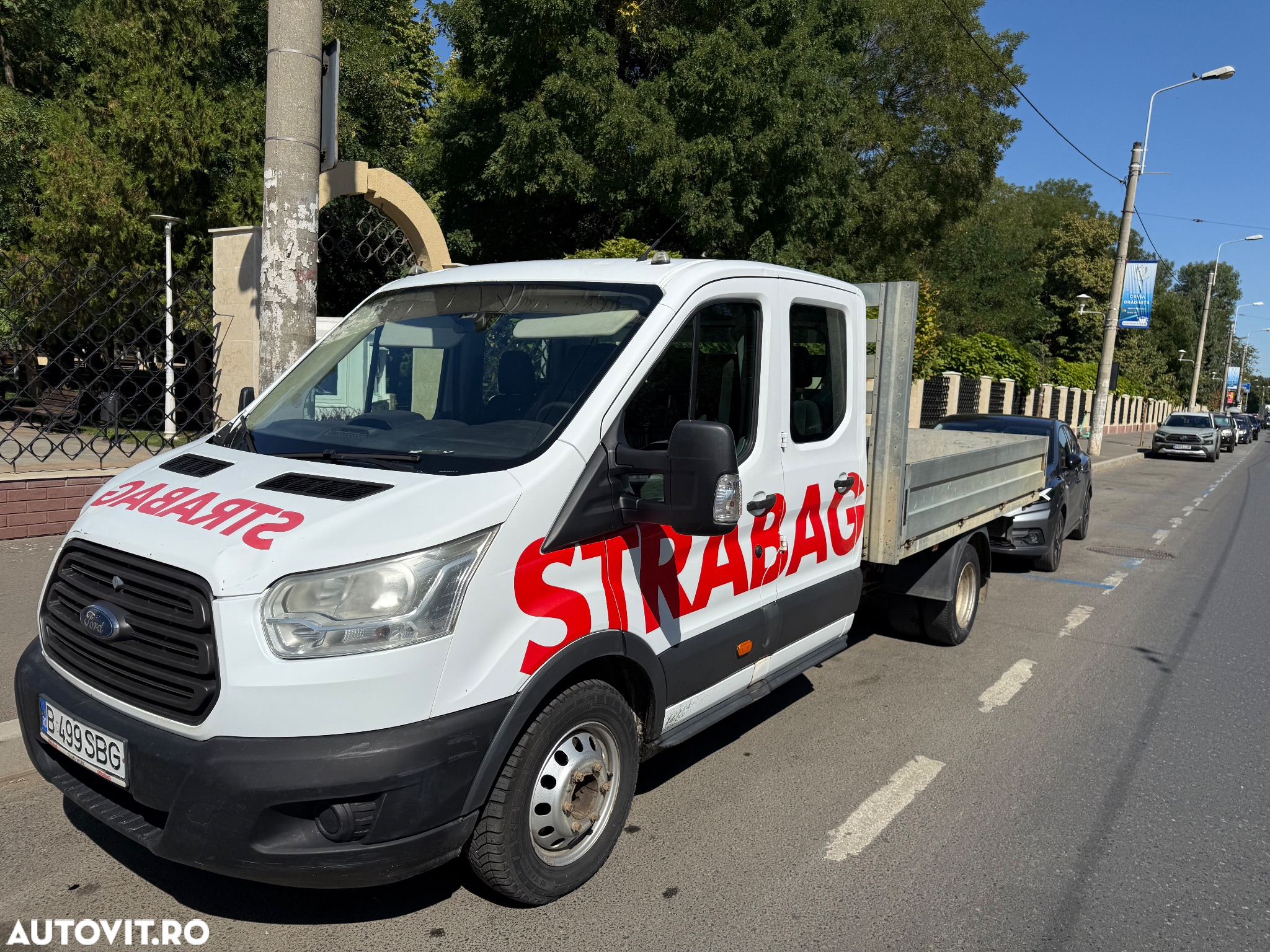 Ford Transit 2017 2.2tdi Punte Dubla 7 locuri  Bena Aluminiu TVA Camioneta Dokka 7 locuri Carosata Pick-Up Unic Proprietar de noua Reprezentanța Ford Carte Service Istoric Complet km reali Clima AC Nu Mercedes Sprinter VW crafter Boxer Peugeot - 16