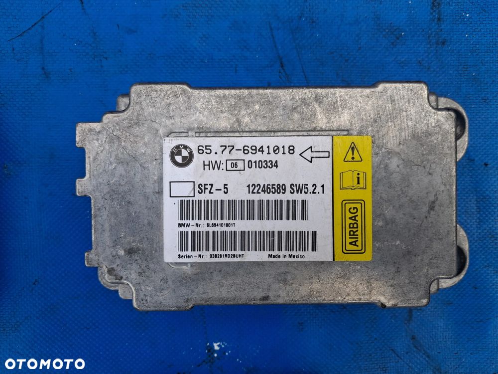 Moduł Sterownik AIRBAG Gateway BMW E64 E65 E60 E61 E66 sensor KOMPLET 65776943089 prawy lewy przód tył 6135 6944498 SGM 6577 6943089 - 5