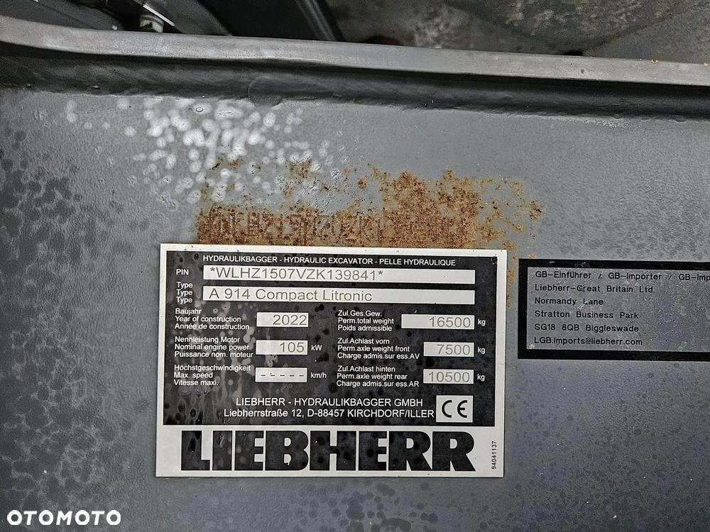 Liebherr A914 Compact 2022 3657 MTG A 914 916 918 A918 A916 - 12