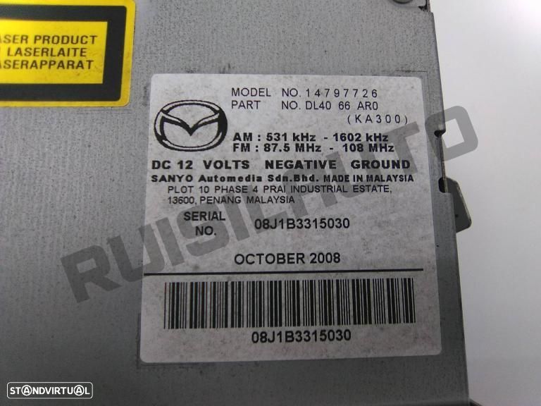 Rádio 08j1b331_5030 Mazda Mazda2 Ii [2007_2015] 1.3 - 3