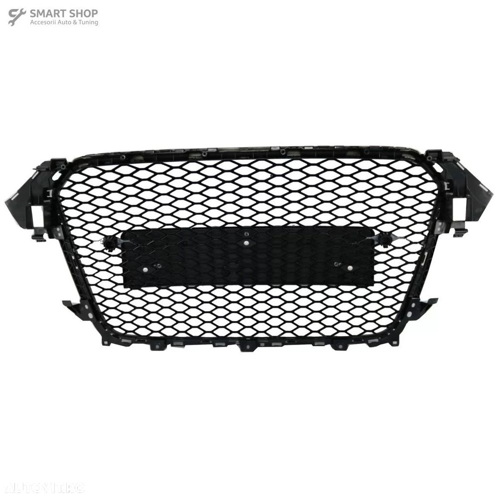 Grila Centrala AUDI A4 B8 Facelift (2012-2015) RS Design Negru Lucios - 4