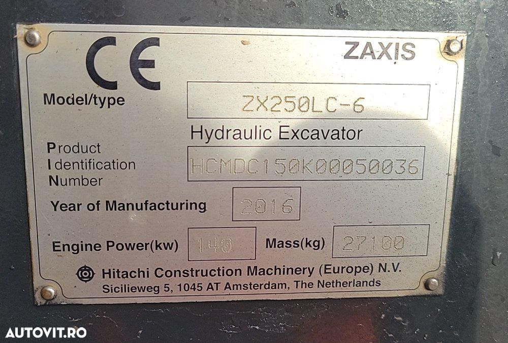 Hitachi ZX 250 LC -6  Excavator pe senile - 12
