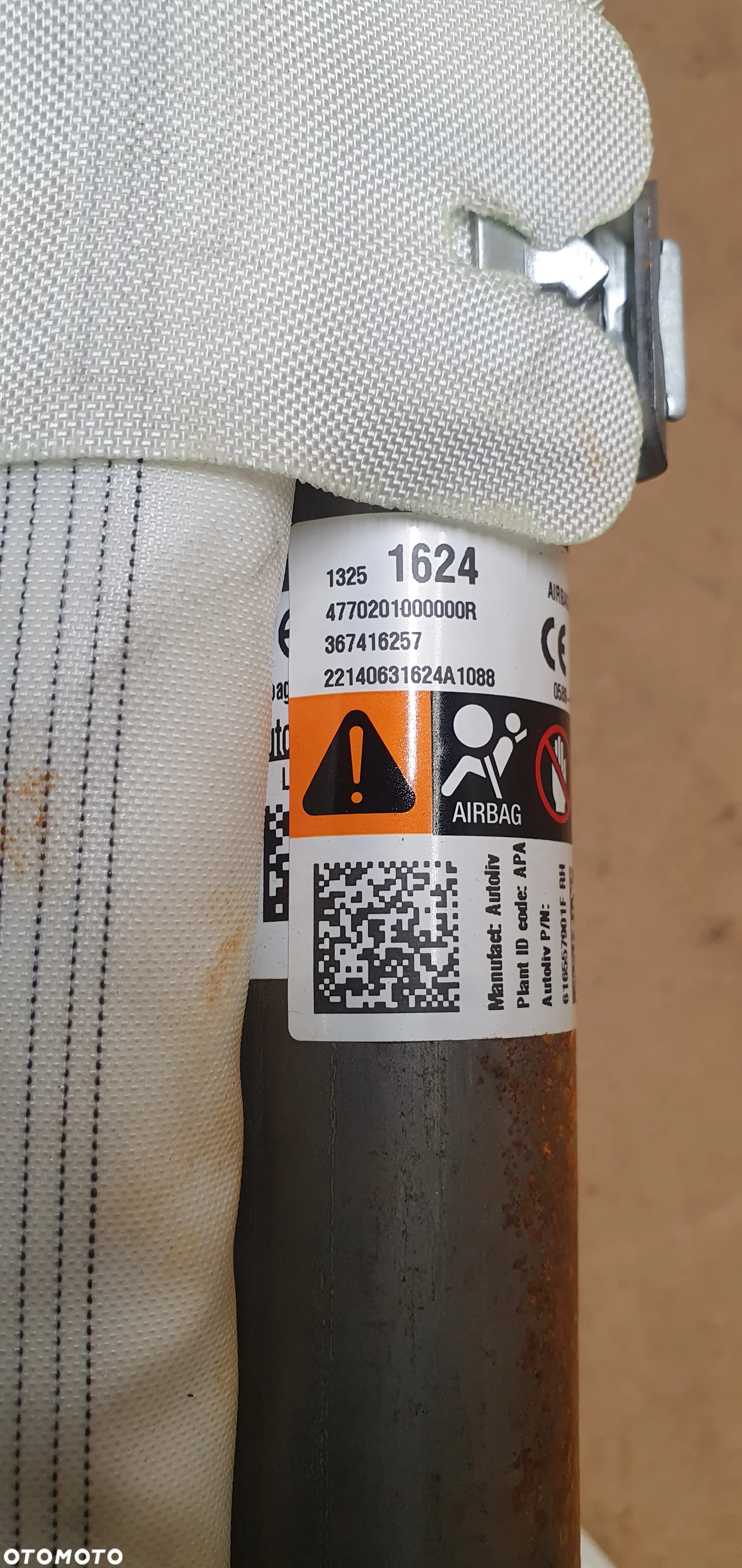 Kurtyna airbag boczna prawa Opel Zafira C 13251624 - 6