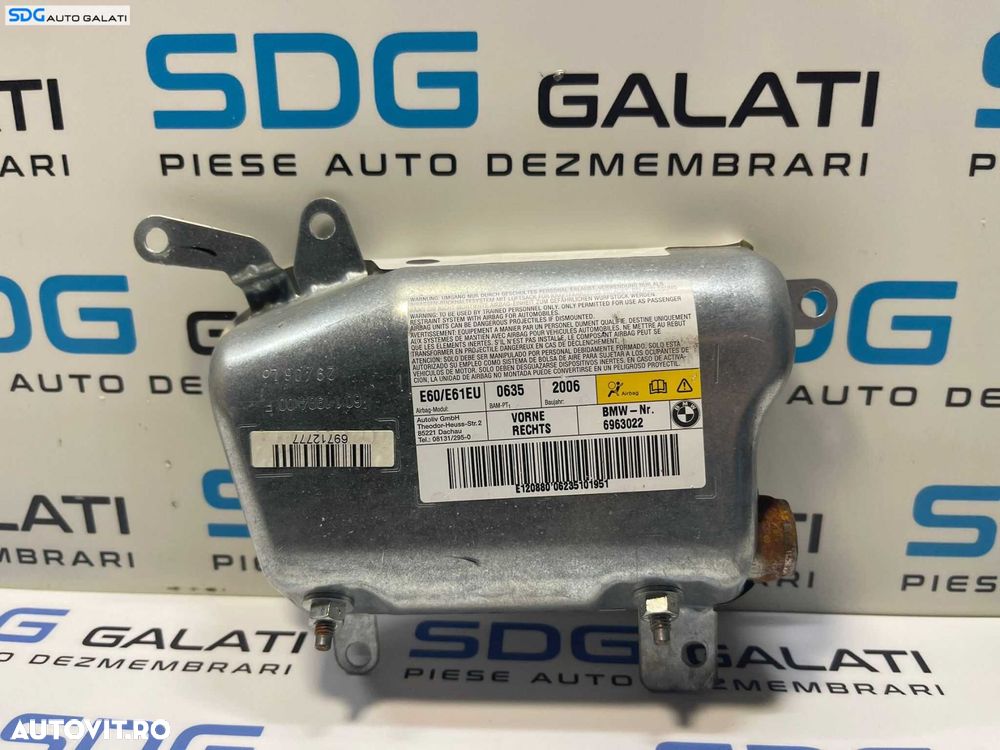 Airbag Lateral de pe Usa Portiera Dreapta Fata BMW Seria 5 E60 E61 2003 - 2010 Cod 6963022 [1733] - 2