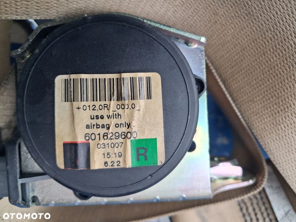 BMW E60 E61 Pas pasy bezpieczeństwa kierowcy pasażera przód tył lewy prawy jasny kremowy beżowy - 4