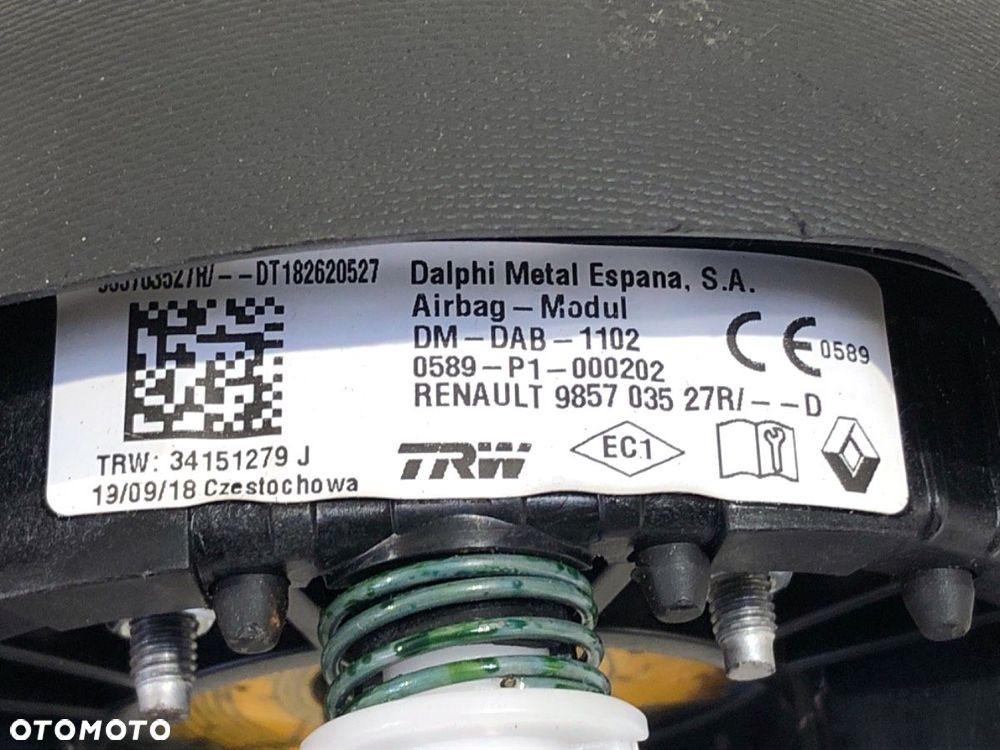 PODUSZKA POWIETRZNA KIEROWCY  RENAULT TWINGO III (BCM_, BCA_) 2014 - 2022 0.9 TCe 90 66 kW [90 KM] - 4