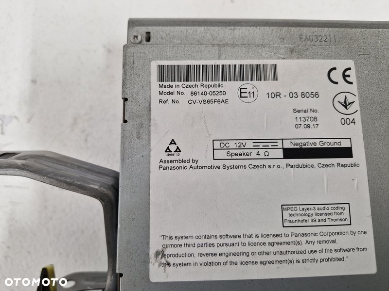 toyota avensis t27 lift t29 radio nawigacja ekran wyświetlacz 86140-05250 - 6