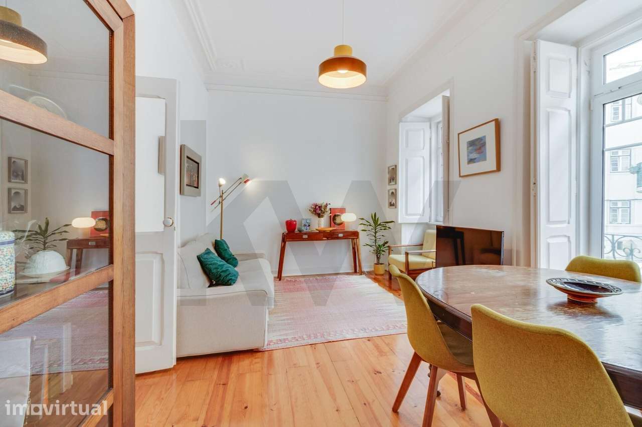 Viver na Lapa com espaço exterior | T3 remodelado - Grande imagem: 2/31