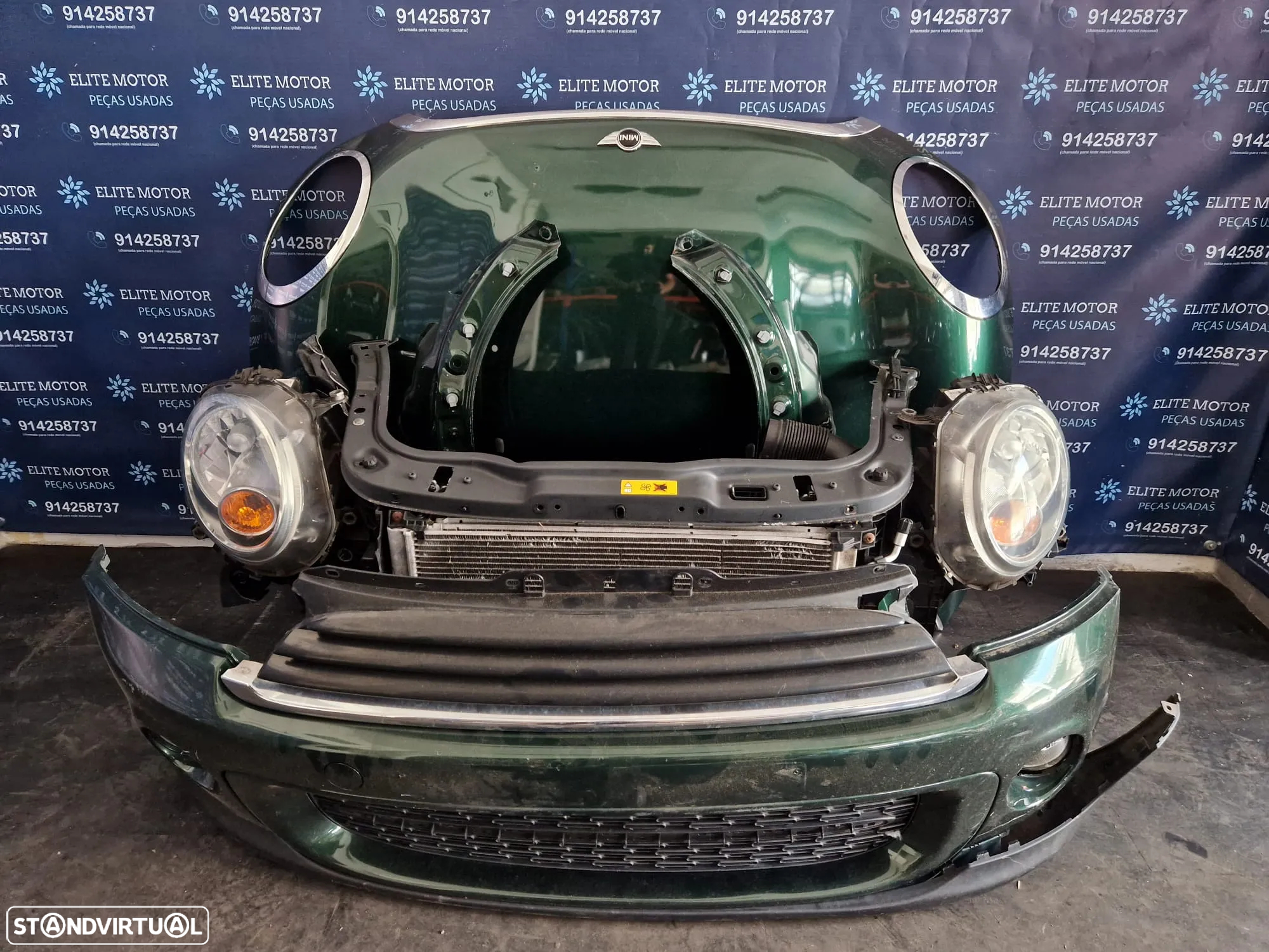 Frente completa usada MINI ONE COOPER R56 1.6D LCI capot parachoques guardalamas oticas radiadores R55 R57 - 3