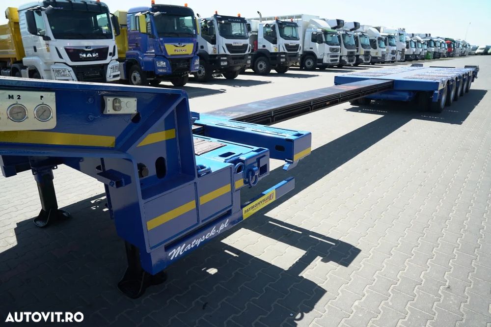 Faymonville REMORCĂ JOSĂ FAYMONVILLE / STZ-5AX / EXTENSIBILĂ / 5 AXE / MTA: 68 TONE / AXE DE DIRECȚIE / SUPORT / 19,1 M / SAF - 11
