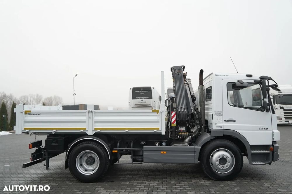 Mercedes-Benz ATEGO 1218 / 4x2 / BASCULATOR + HDS HIAB 0088 BS-3 / PILOT / MANUAL - 15