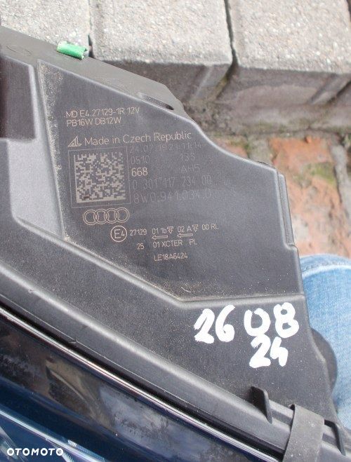 AUDI A4 B9 8W LIFT LAMPA PRAWA FULL LED EUROPA 8W0941034D - 7