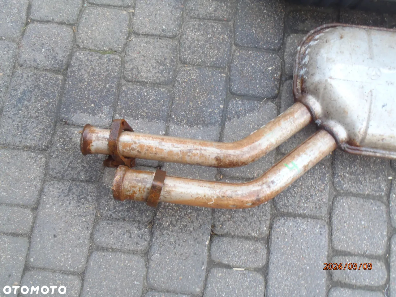 wydech tłumik rura portki kolektory mercedes  w124 124 jak nowy  oryginał posiadam wszystkie części - 31