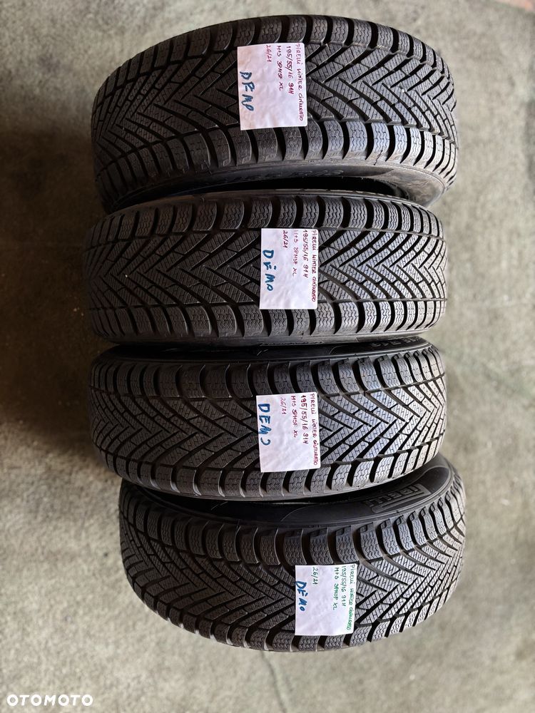 4x 195/55R16 91H PIRELLI WINTER CINTURATO opona zimowa DEMO M+S 3PMSF - 1
