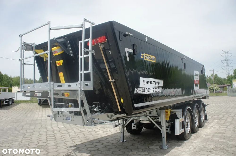 Zaslaw 28 m³ / 4.990 kg !! super lekka naczepa wywrotka z klapą ! - 13