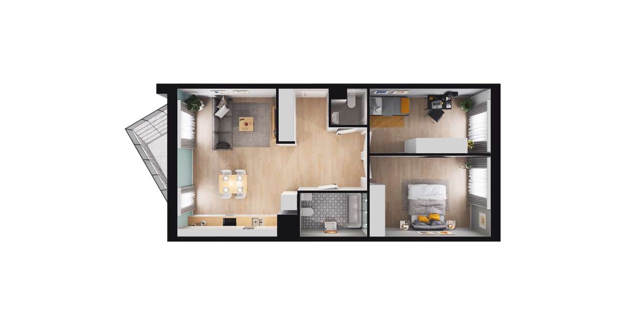 3-pokojowe mieszkanie 66m2 + balkon Bez Prowizji - Pełny obrazek: 3/12