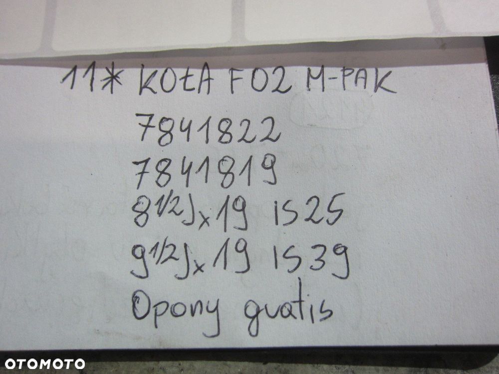 BMW 7 F01 F02 F07 FELGI KOŁA 5X120 8.5J 9.5Jx18 ET25 ET39 M-PAKIET 7841819 - 15