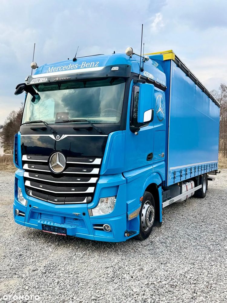 Mercedes-Benz ACTROS 1833 / FIRANKA/ WINDA / NOWY TACHOGRAF G2V2 / 19PALET / 8TON ŁADOWNOŚCI / AUTOMAT / DUŻY SILNIK  / SYPIALKA / SERWISOWANY / 2018 / JAK NOWY  / - 1