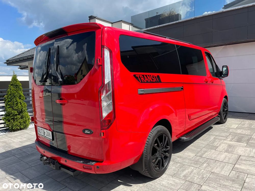 Ford TRANSIT CUSTOM LONG L2H1 Klima Navi Kamera Grzane Fotele 2xDrzwi Boczne Skóry Dubel Kabina 6os. Tempomat 2xPdc Rury - 36
