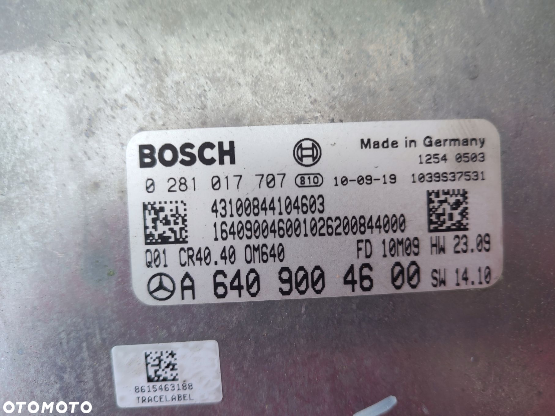 Komputer sterownik silnika MERCEDES A-KLASA W169 LIFT 2.0CDI A6409004600 - 4