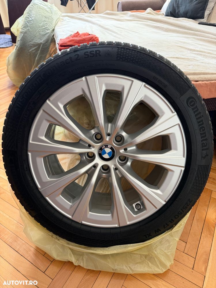 Set 4 Jante Bmw R17 Styling 775 V-Spoke + 4 Anvelope Continental 225/50/17 AllSeason RunFlat DOT2025 - 5