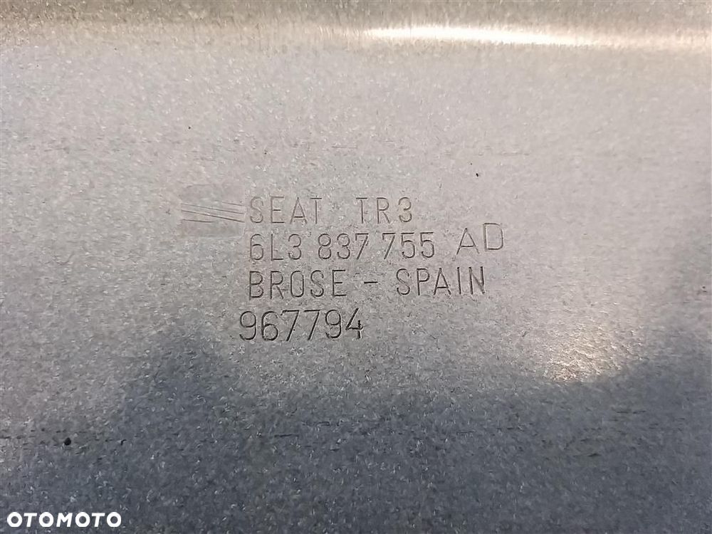 Podnośnik szyby przód lewy Seat Ibiza  III 2002-2008 6L3837755AD 3DRZWI - 9