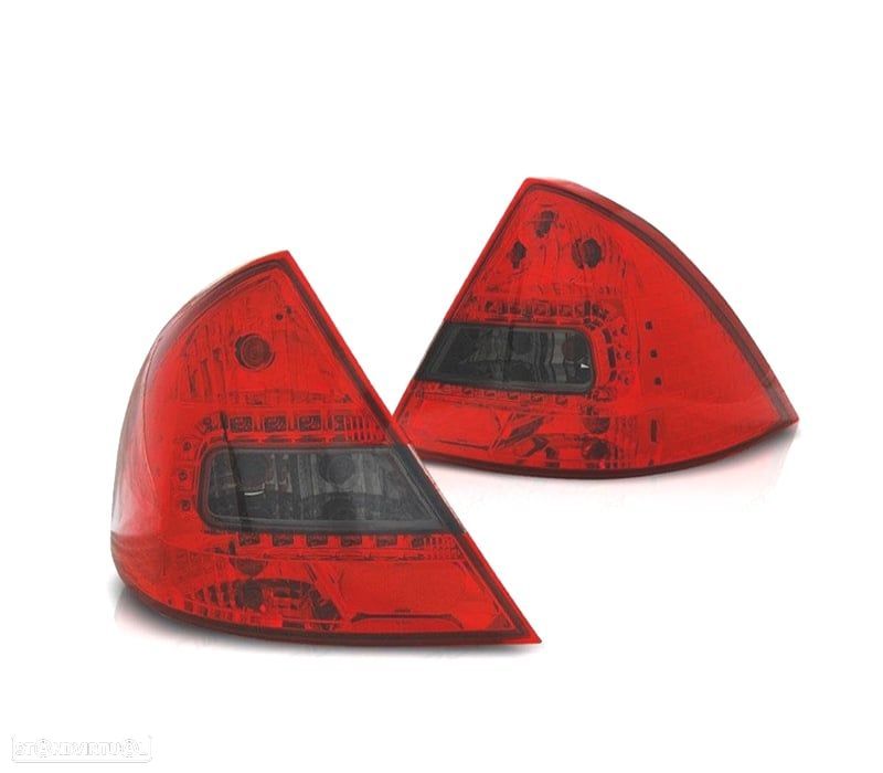 FAROLINS TRASEIROS FORD MONDEO MK3 00-07 LED VERMELHO FUMADO - 1