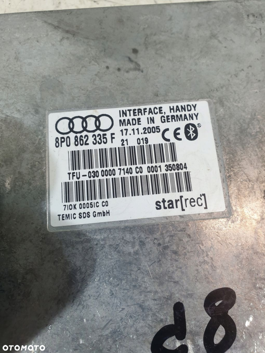 MODUŁ STEROWNIK BLUETOOTH 8P0862335F AUDI A3 8P A4 B7 EUR - 5
