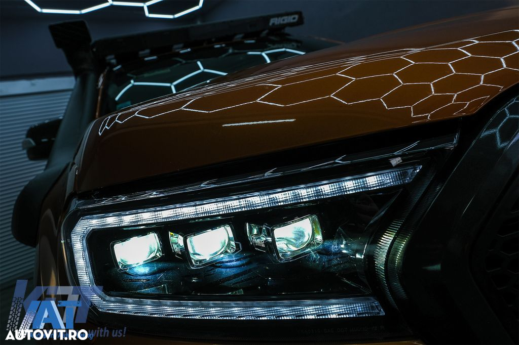 Faruri LED Light Bar Dynamic Ford Ranger Raptor (2015-2020) Semnal Dinamic Matrix Projector - 6