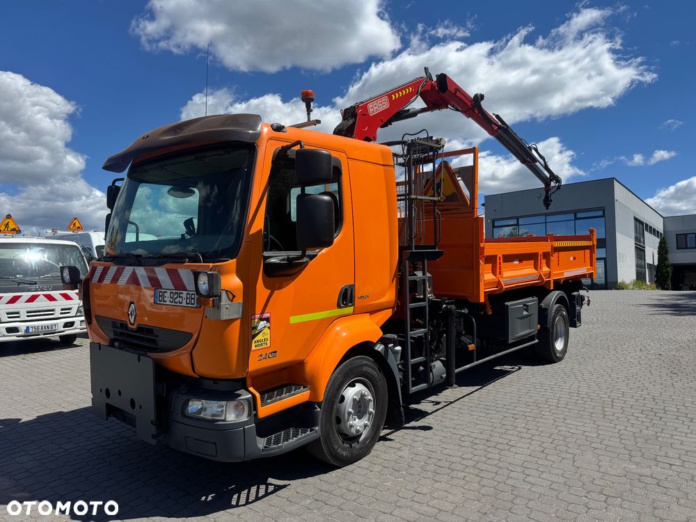 Renault Midlum 240DXi Wywrotka 3str HDS Fassi SPECJALNY Czołownica Solarka Piaskarka - 10