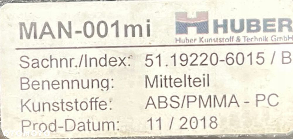 MAN POKRYWA SILNIKA OSŁONA GÓRNA 51192206015 - 12