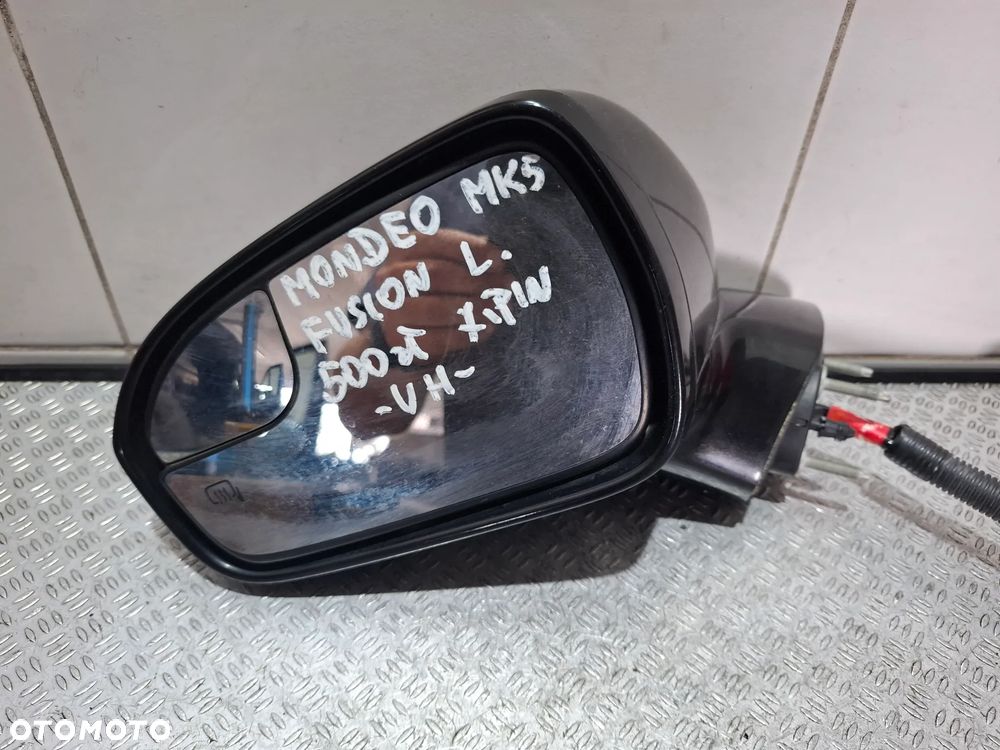lusterko lewy przód zewnętrzne drzwi podświetlane Ford Mondeo MK5 2013 rok kolor UH 7-PIN - 3
