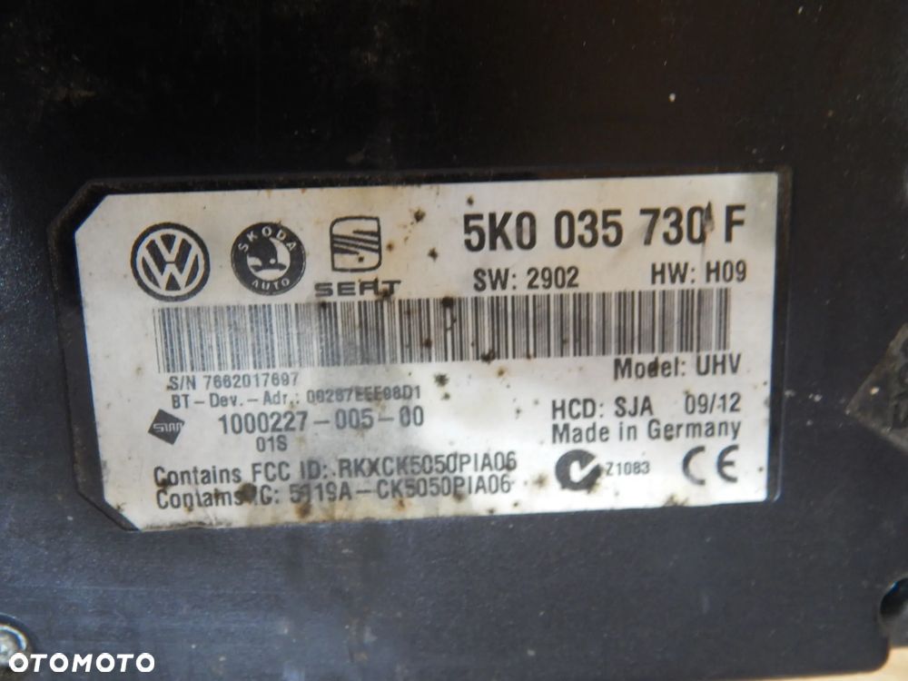 Radio dotyk nawigacja VW Polo 6R Seat Skoda Audi  09-17 Łuków części - 3
