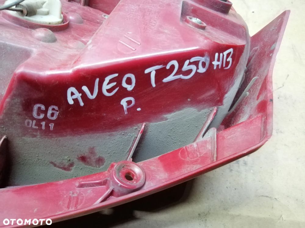 Chevrolet Aveo T250 HB 5D lampy tylne komplet EU - 8