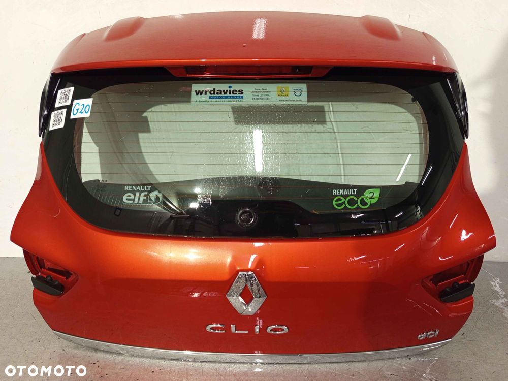 + KLAPA TYŁ TYLNA BAGAŻNIKA RENAULT CLIO 4 IV TENNP POMARAŃCZOWA 5D 5 DRZWI HB - 1