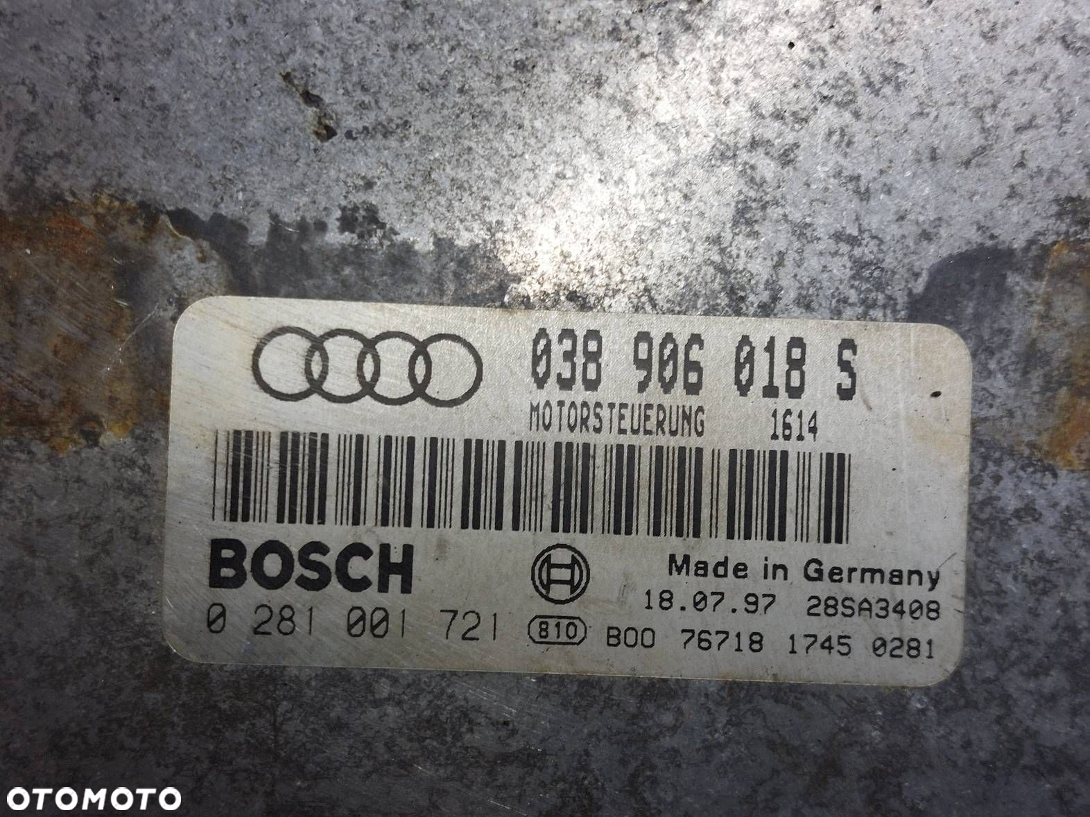 ZESTAW STARTOWY AUDI A4 B5 1.9 TDI 038906018S 4B0905851A 8D0919860E - 2