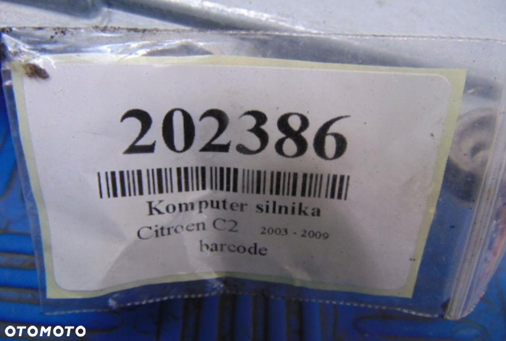 CITROEN C2 1.4 HDI KOMPUTER SILNIKA 9660300280 - 8