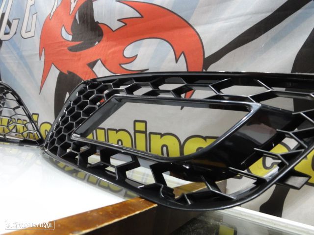 Grelhas faróis nevoeiro Audi A4 B8 11-15 RS LOOK preto brilhante - 11