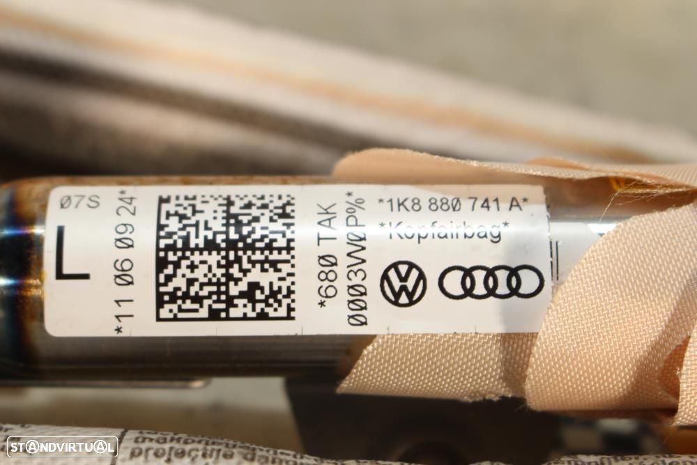 Airbag De Cortina Esquerdo Volkswagen Golf Vi (5K1)  5G3880741 / 5G3 8 - 6